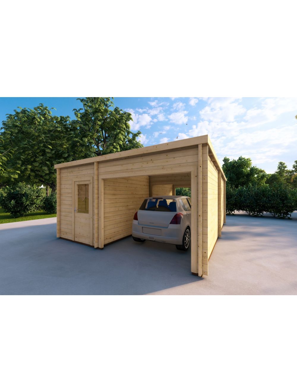 Tettoia + doppio ripostiglio, 30 m²