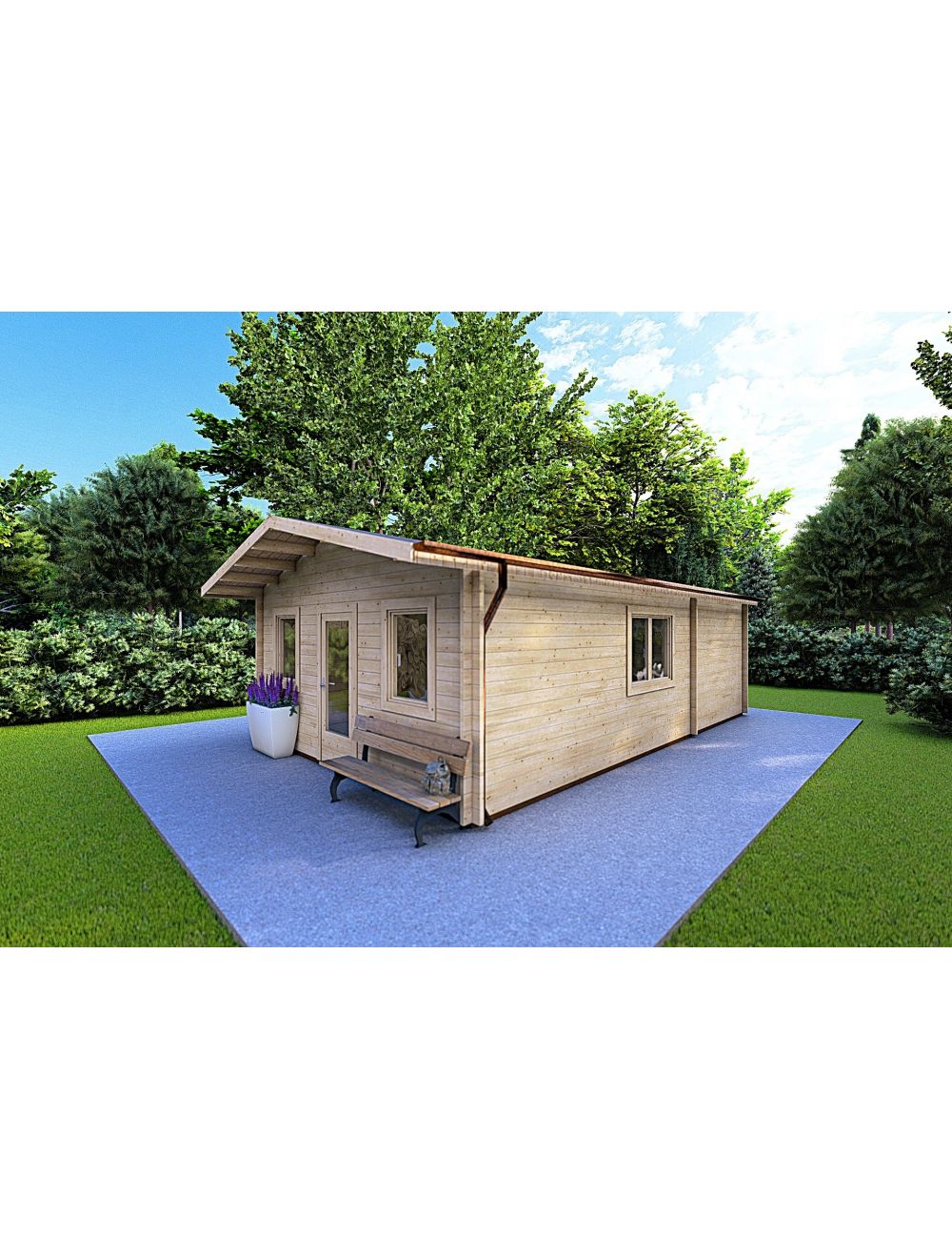 Casa di legno LARA 6x8, 48 m²