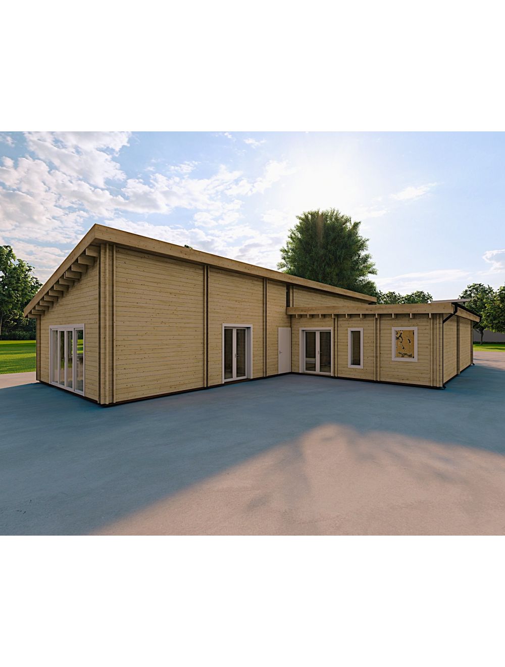 Casa abitabile in legno con garage do...