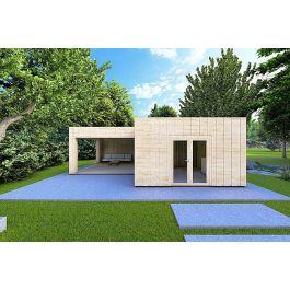 fronte_casa coibentata in legno con cladding SOLEIL