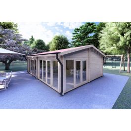 fronte lato_casa in legno Augusta 60 mm