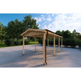 Tettoia auto in legno 6x3, 18 m²