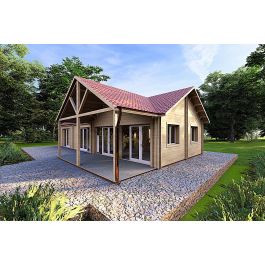fronte lato_casa abitabile in legno Agnese 95 m²