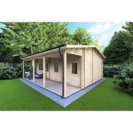 fronte lato_casa coibentata in legno per campeggi Emma