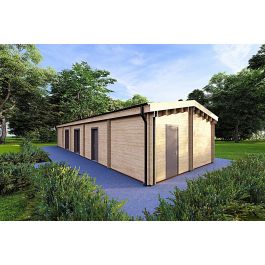 fronte lato_casa abitabile in legno con garage CLOE