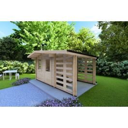 fronte lato_casetta da giardino Aurora con legnaia