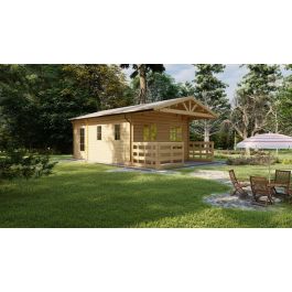 Casa in legno coibentata, GAIA 6x4.5 +10.16 m²  mezzanino calpestabile, 37,16 m²