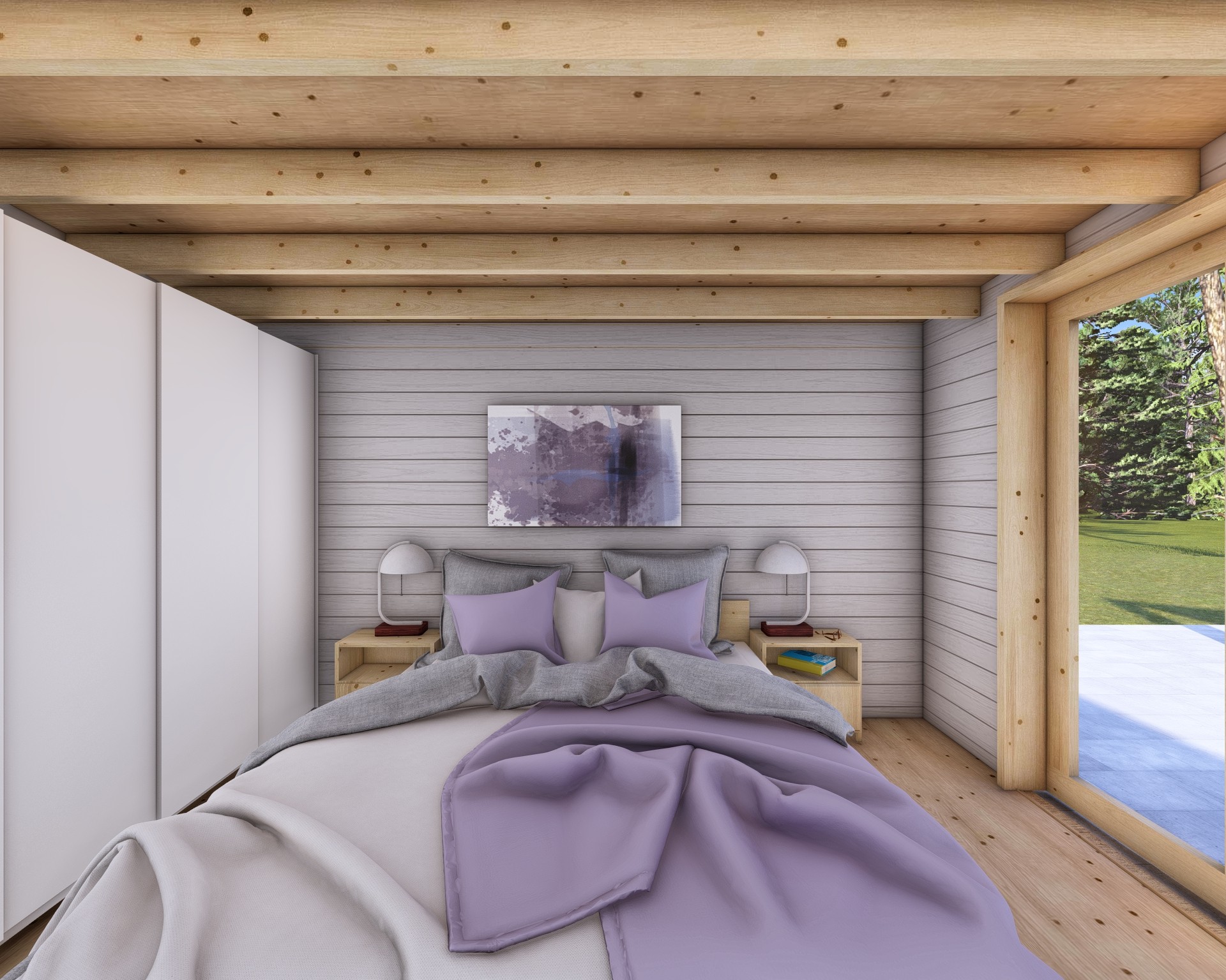 Interni Bungalow in Legno - Camera matrimoniale